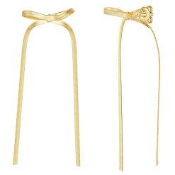 Yokoamii Kolczyki wiszace kokarda z pozlacanego metalu 1 ct Damski. Żółte kolczyki Yokoamii, metalowe. Za 159.99 zł.