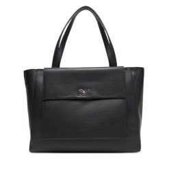 Torebka Calvin Klein. Czarne shopper bag Calvin Klein, bez wzorów, bez dodatków. Za 699.99 zł.