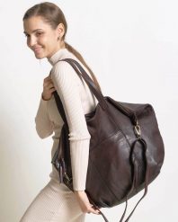Shopperka skórzana MARCO MAZZINI brązowa caffe VS1d. Brązowe shopper bag bez wzorów, ze skóry, duże, bez dodatków. Za 539.00 zł.