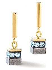 COEUR DE LION Kolczyki-wkrętki z hematytami i kryształami rozmiar: onesize. Niebieskie kolczyki COEUR DE LION, z hematytem, ze stali. Za 211.81 zł.