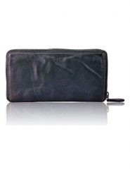 Bellicci Skórzany portfel "Greta" w kolorze granatowym - 19,5 x 10 x 3 cm rozmiar: onesize. Niebieskie portfele Bellicci, bez wzorów, z materiału. Za 96.45 zł.