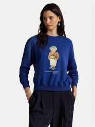 Polo Ralph Lauren Bluza 211971736001 Niebieski Relaxed Fit. Niebieskie bluzy Polo Ralph Lauren, s, bez wzorów, z bawełny, bez ramiączek, bez kaptura. Za 1,079.00 zł.