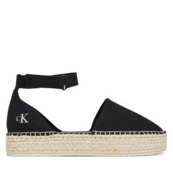 Espadryle Calvin Klein Jeans. Czarne espadryle Calvin Klein Jeans, bez wzorów, z jeansu, bez obcasa. Za 199.99 zł.