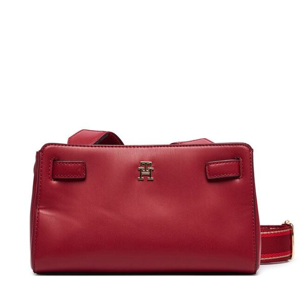 Torebka Tommy Hilfiger. Czerwone listonoszki Tommy Hilfiger, bez wzorów, bez dodatków. Za 418.99 zł.
