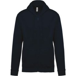 Bluza z kapturem i zamkiem błyskawicznym Kariban Molleton. Niebieskie bluzy KARIBAN, m, bez wzorów, z bawełny, z kapturem. Za 158.00 zł.