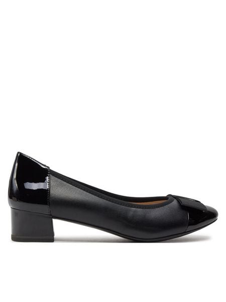 Caprice Baleriny 9-22307-42 Czarny. Czarne baleriny Caprice, bez wzorów, ze skóry, bez obcasa, bez zapięcia. Za 165.99 zł.