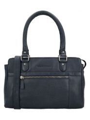 HIDE & STITCHES Skórzana torebka w kolorze granatowym - 27 x 19 x 8 cm rozmiar: onesize. Niebieskie torebki klasyczne HIDE & STITCHES, bez wzorów, z materiału, przez ramię, bez dodatków. Za 260.99 zł.