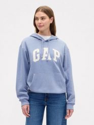 GAP Bluza w kolorze błękitnym rozmiar: XS. Niebieskie bluzy GAP, xs, bez wzorów, bez ramiączek, z kapturem. Za 91.34 zł.