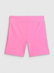 4F Legginsy krótkie dzianinowe damskie - różowe S. Czerwone legginsy 4f, bez wzorów, z dzianiny, sportowe, krótkie. Za 69.99 zł.