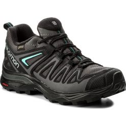Trekkingi SALOMON - X Ultra 3 Prime Gtx W GORE-TEX 402462 21 W0 Magnet/Black/Atlantis. Szare buty trekkingowe Salomon, bez wzorów, z gore-texu, bez zapięcia, outdoorowe, gore-tex. W wyprzedaży za 389.00 zł.