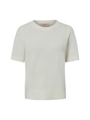MOS MOSH Sweter z krótkim rękawem z wełny, moheru i alpaki - MMMape Kobiety biały, M. Białe swetry Mos Mosh, m, bez wzorów, z dzianiny, klasyczne, bez ramiączek. Za 399.95 zł.