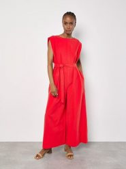 Apricot Kombinezon w kolorze czerwonym rozmiar: S. Czerwone kombinezony Apricot, s, bez wzorów, z bawełny, bez kołnierzyka, bez ramiączek. Za 104.99 zł.