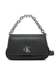 Calvin Klein Jeans Torebka Minimal Monogram Shoulder Bag20 LV04K3134G Czarny. Czarne listonoszki Calvin Klein Jeans, bez wzorów, z jeansu, bez dodatków. Za 239.99 zł.