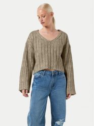 Noisy May Sweter Nina 27027618 Beżowy Loose Fit. Brązowe swetry Noisy May, xs, bez wzorów, z syntetyku, bez ramiączek. Za 89.99 zł.