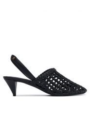 Tommy Hilfiger Czółenka Pointed Toe FW0FW09213 Czarny. Czarne czółenka Tommy Hilfiger, bez wzorów, ze skóry, bez obcasa, bez zapięcia. Za 529.99 zł.