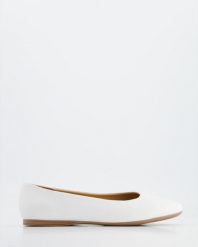 BIAŁE BALERINY 0739513715 WHITE. Białe baleriny Venezia, bez wzorów, ze skóry, bez obcasa, bez zapięcia. Za 169.00 zł.