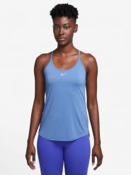 Nike Top sportowy w kolorze niebieskim rozmiar: XL. Niebieskie topy sportowe Nike, xl, bez wzorów, z materiału, outdoorowe. Za 100.99 zł.