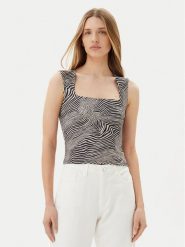 Vero Moda Top Million 10312751 Beżowy Slim Fit. Brązowe topy Vero Moda, s, bez wzorów, z syntetyku, bez kołnierzyka, bez ramiączek. Za 49.99 zł.