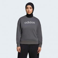 Bluza fitness damska ADIDAS. Szare bluzy adidas, m, bez wzorów, z materiału, eleganckie, bez ramiączek, bez kaptura. Za 179.99 zł.