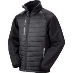 Kurtka Result Softshell Rembourrée Black Compass. Czarne kurtki przejściowe sportowe RESULT, m, bez wzorów, z poliesteru, bez kaptura. Za 201.45 zł.