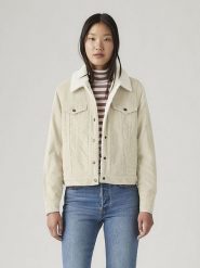 Levi's Kurtka dżinsowa w kolorze beżowym rozmiar: M. Brązowe kurtki Levi's, m, bez wzorów, z bawełny, bez kaptura. Za 231.61 zł.