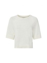 Marc O'Polo Denim sweter z dzianiny z krótkim rękawem Kobiety Bawełna (100%) biały, M. Białe swetry Marc O'Polo DENIM, m, bez wzorów, z bawełny, eleganckie, bez ramiączek. Za 329.95 zł.