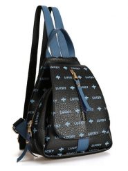 Lucky Bees Plecak w kolorze granatowo-czarnym - 30 x 35 x 13 cm rozmiar: onesize. Czarne plecaki Lucky Bees, bez wzorów, z materiału, bez dodatków. Za 86.99 zł.