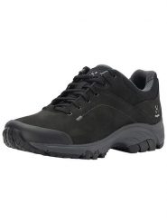 Haglöfs Skórzane buty turystyczne "Ridge" w kolorze czarnym rozmiar: 37 1/3. Czarne buty trekkingowe Haglöfs, z gumy, bez zapięcia. Za 286.16 zł.