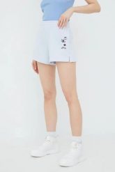 SPODENKI DAMSKIE SPORTOWE CHAMPION-SZORTY SHORTS KRÓTKIE KOLOR NIEBIESKI. Niebieskie szorty sportowe Champion, bez wzorów, z bawełny, do biegania. Za 84.70 zł.