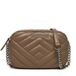 Torebka Armani Exchange. Brązowe kopertówki Armani Exchange, bez wzorów, wizytowe, bez dodatków. Za 449.99 zł.