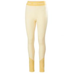 Damskie legginsy z merynosów Helly Hansen Lifa. Żółte legginsy Helly Hansen, bez wzorów, z tkaniny. Za 422.00 zł.