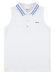 Levi's Kids Top polo w kolorze białym rozmiar: 152. Białe topy Levi's Kids, s, bez wzorów, bez kołnierzyka, bez ramiączek. Za 66.00 zł.