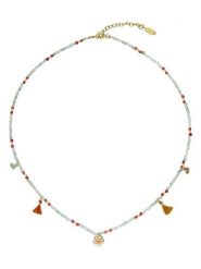 HIPANEMA Pozłacany naszyjnik "Yoyo" z kamieniami szlachetnymi - dł. 43 cm rozmiar: onesize. Zielone naszyjniki HIPANEMA, z materiału, z hematytem, pozłacane. Za 85.95 zł.