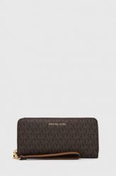 MICHAEL Michael Kors portfel damski kolor brązowy. Brązowe portfele MICHAEL Michael Kors, bez wzorów, z materiału. Za 919.99 zł.
