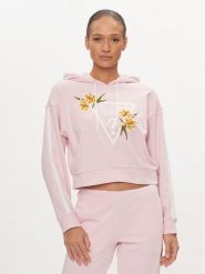 Guess Bluza Zoey V4GQ04 KC6V1 Różowy Regular Fit. Czerwone bluzy Guess, s, z aplikacjami, z bawełny, bez kaptura. Za 379.99 zł.