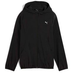 Puma Run Velocity Tkana Kurtka W Damskie. Czarne kurtki do biegania Puma, s, bez wzorów, bez kaptura, do biegania. Za 179.99 zł.