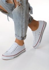 Białe Trampki Colorable. Białe trampki Born2be, bez wzorów, bez zapięcia. W wyprzedaży za 33.99 zł.