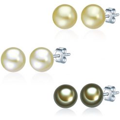 Valero Pearls Kolczyki sztyfty z perłą srebro wysokiej próby Perła hodowlana słodkowodna srebrny 1 ct Damski. Szare kolczyki Valero Pearls, z perłą, srebrne. Za 359.99 zł.