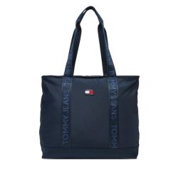 Torebka Tommy Jeans. Niebieskie torebki klasyczne Tommy Jeans, bez wzorów, z jeansu, klasyczne, bez dodatków. Za 349.99 zł.