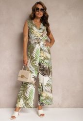 Zielony Kombinezon z Bawełny z Szerokimi Ramiączkami i Długimi Nogawkami Vmeviana. Zielone kombinezony Renee, na co dzień, l, bez wzorów, z bawełny, eleganckie, bez kołnierzyka, bez ramiączek, dopasowane. W wyprzedaży za 99.99 zł.