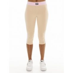 Legginsy na co dzień na siłownię. Brązowe legginsy LEONE 1947 APPAREL, bez wzorów, z bawełny. Za 96.83 zł.