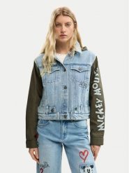 Desigual Kurtka jeansowa Kiss Mic 26SWED07 Niebieski Regular Fit. Niebieskie kurtki Desigual, m, bez wzorów, z bawełny, bez kaptura. Za 909.99 zł.