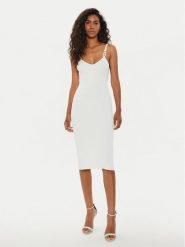 Guess Sukienka letnia W4YK52 Z30Y2 Beżowy Bodycon Fit. Brązowe sukienki Guess, l, z aplikacjami, z wiskozy, bez kołnierzyka, bez ramiączek, bodycon. Za 297.00 zł.