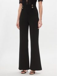 Rinascimento Spodnie materiałowe CFC0019372002 Czarny Wide Leg. Czarne spodnie materiałowe Rinascimento, bez wzorów, z materiału. Za 169.99 zł.