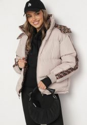 Beżowa Dwustronna Kurtka Puffer z Odpinanym Kapturem i Kieszeniami Erisaria. Brązowe kurtki Born2be, l, bez wzorów, z jeansu, eleganckie. W wyprzedaży za 178.49 zł.
