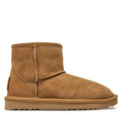 Śniegowce Mjuka. Brązowe śniegowce Mjuka, bez wzorów, bez zapięcia. Za 449.99 zł.