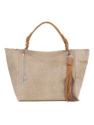 Anna Morellini Skórzany shopper bag "Solana" w kolorze beżowym - 42 x 30 x 20 cm rozmiar: onesize. Brązowe shopper bag Anna Morellini, bez wzorów, z materiału, przez ramię, bez dodatków. Za 339.99 zł.