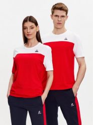 Le Coq Sportif T-Shirt Unisex 2310366 Czerwony Regular Fit. Czerwone t-shirty Le Coq Sportif, m, bez wzorów, z bawełny, bez kołnierzyka, bez ramiączek. Za 169.99 zł.