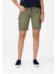Timezone Bermudy "Nali" w kolorze khaki rozmiar: W31. Brązowe szorty Timezone, z aplikacjami. Za 74.99 zł.