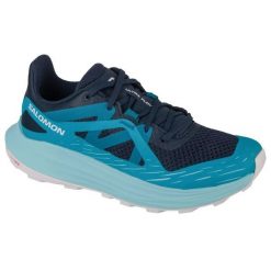 Buty Salomon Ultra Flow W 474858 niebieskie. Niebieskie buty do biegania bez wzorów, z gumy, bez zapięcia, do biegania. Za 639.93 zł.